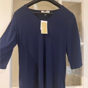 Michael Kors Deep Blue Long Sleeve Top